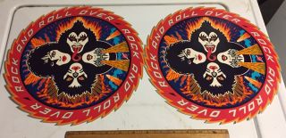 2 Vintage 1976 Kiss Rock And Roll Over 12” Cardboard Tip Saws