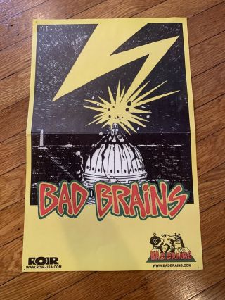 Bad Brains 00s Store Promo Poster Roir [ Punk Rock ] 17” X 11.  2”