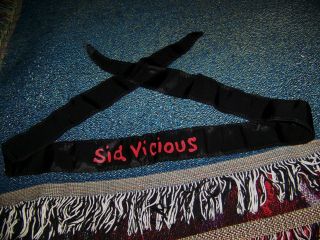 Vintage 1980s Sid Vicious Headband Bandana Flag Banner Tapestry Sex Pistols