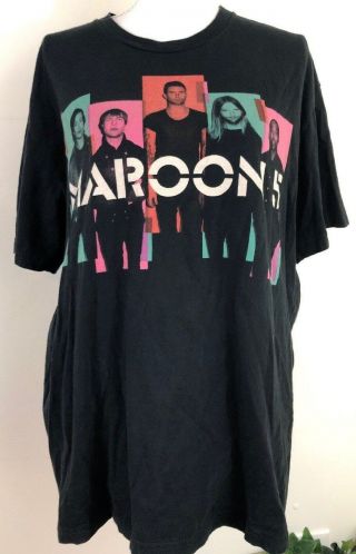 Maroon 5 Concert Tee Shirt Black Size Xl Womens Adam Levine 2013 Tour