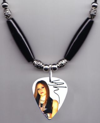 Avril Lavigne Signature Photo Guitar Pick Necklace 9