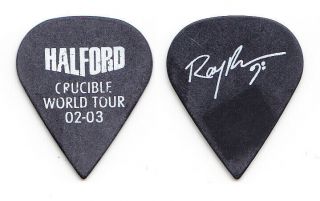 Halford Ray Riendeau Signature Black Guitar Pick - 2002 - 2003 Tour - Judas Priest