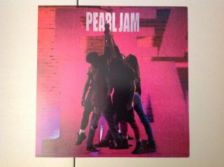 Vintage Pearl Jam Ten Promotional Flat Poster 1992 Double Sided Lp Size Vedder