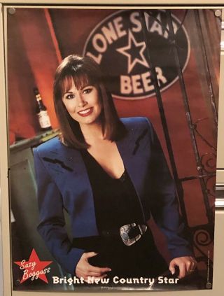 Suzy Bogguss Poster - Lone Star Beer Promo - 1993 Retro Vintage - Country Star