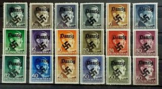 Local Deutsches Reich Wwll Propaganda,  Private Overprint Danzig Mnh