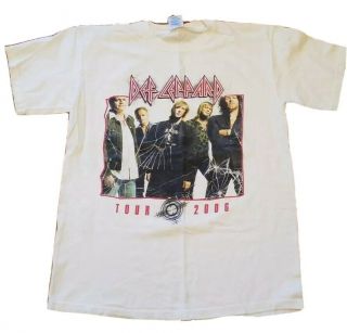 Def Leppard Concert Tour Shirt 2006 Size Medium Photo Front Tour Back