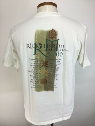 Ricky Martin Livin ' La Vida Loca Tour 2000 Winterland T Shirt Size XL 3