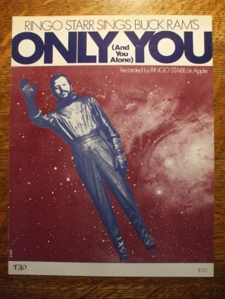 Ringo Starr Only You 1974 Sheet Music Buck Ram The Beatles Apple Records