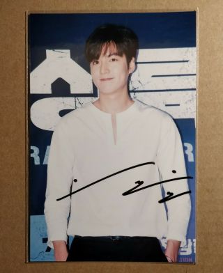 Lee Min Ho Korean Actor Signed 4x6 Photo Autograph Hand Signed Usa Seller L6