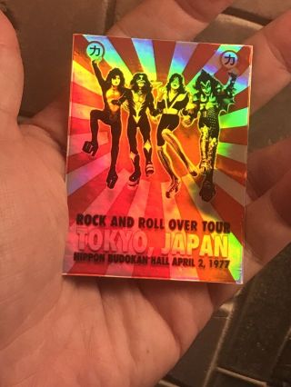 Kiss Holographic Sticker W/ Magnet Tokyo,  Japan 4/2/1977 Rock And Roll Over Tour