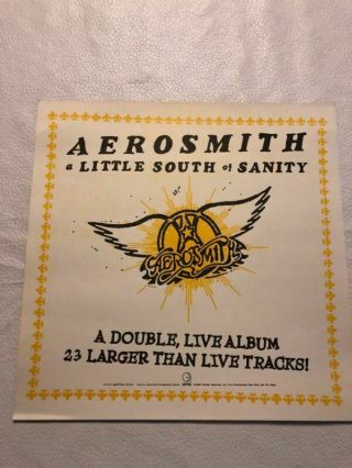 Aerosmith A Little South Of Sanity 12x12 Promo Flat Double Sided Poster