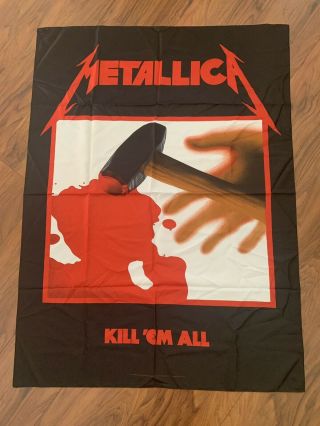 Metallica Kill Em All Wall Flag Fabric Tapestry Poster: 41”x30”