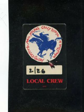 Neil Young & Crazy Horse - Ragged Glory Tour 1991 Satin Bs Pass Local Crew