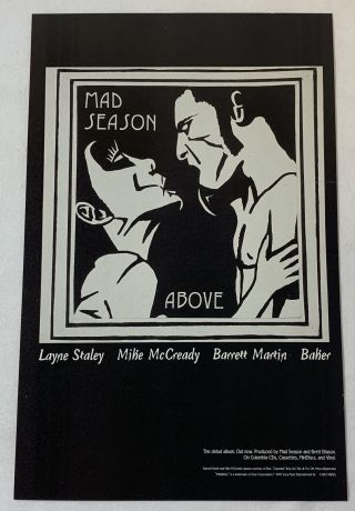 1995 Mad Season Above Ad Page Alice In Chains,  Layne Staley