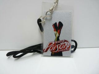 Poison The Best Of 20 Year 2006 Tour Issued Concert Backstage Pass Laminate