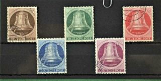 Berlin Germany Stamps 1951 Bells On Stock Card (e71)