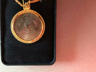 - Elvis Presley colourised US Half Dollar Coin Pendant with certificate. 3