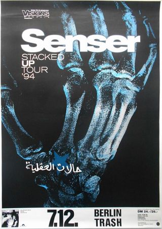 Senser Stacked Up Tour 94 Berlin Rare Official German Concert Poster