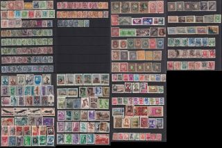 Russia Stamp 1870s - 1930s A Group Of 7 Pages Of And Stamps Or Sets