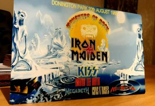 Iron Maiden Monsters Of Rock Castle Donington 1988 8x12 Inch Metal Sign