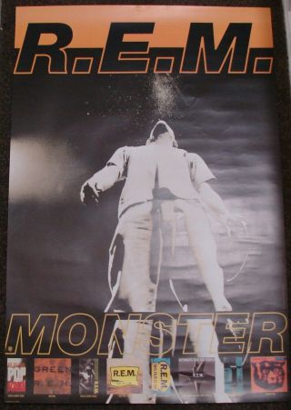 R.  E.  M.  Rem Record Company Poster Monster & Discography Large.