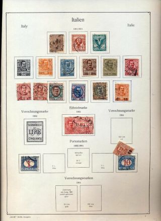 ITALY 1890/1913 M&U on Pages (55,  Items) ZZ 882 2