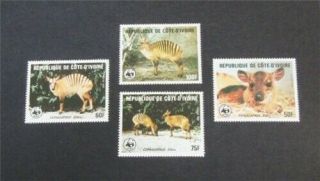 Nystamps France Ivory Coast Stamp 764 - 767 Og Nh $62 D11x3492