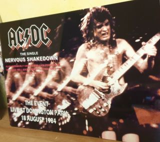 Ac/dc Nervous Shakedown Monsters Of Rock Castle Donington 1984 8x12 Metal Sign