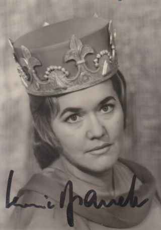 Autographed Photo Of Opera Singer Leonie Rysanek Soprano In Tannhäuser