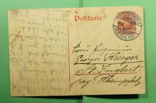 Dr Who 1914 German Levant Ovpt Postal Card Constantinople To Germany F59649