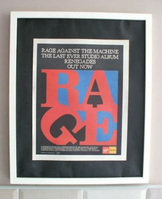 Rage Against The Machine - Renegades Uk Press Advert 2000