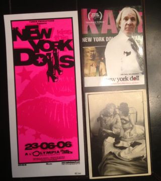 York Dolls Paris Silkscreen Mini Concert Poster Post Cards Sylvain Sylvain