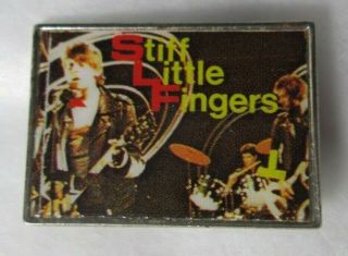 Stiff Little Fingers Slf Vintage Early 80s Brooch Badge Pin Button Punk Wave