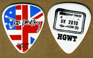 Joe Perry " Have Guitar Will Travel " Uk Tour 2010 Guitar Pick Plectrum Aerosmith