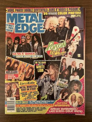 Metal Edge October 1988 Featuring Poison,  Guns N’ Roses,  Def Leppard,  Warrant