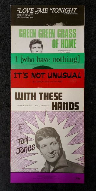 Tom Jones Sheet Music Scores In Good Shape 5 To Choose From.