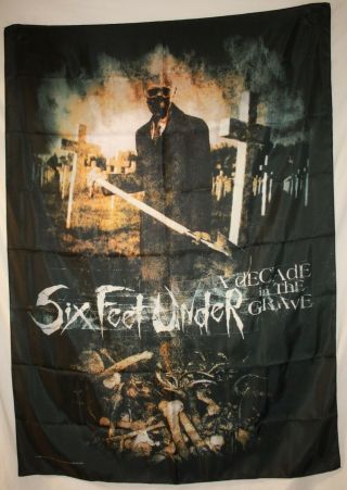 Six Feet Under Decade In The Grave Cloth Textile Poster Flag Banner 30 " X40 "