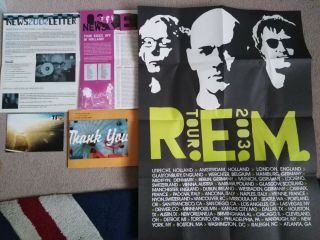 R.  E.  M.  Official Fanclub 2001 02 2003 Poster Newsletters Postcard Letter Mail Rem