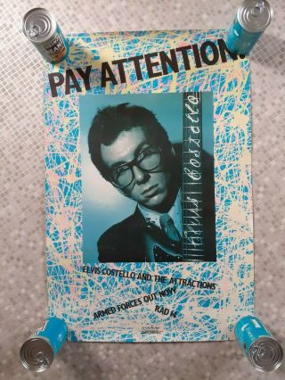 Elvis Costello - Armed Forces Large Promo Poster Vgc - Slightly Faded