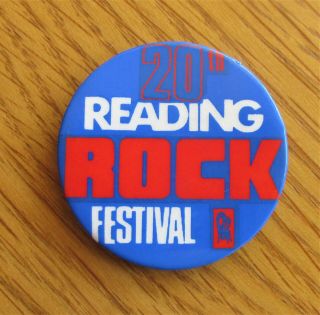 20th Reading Rock Festival 1980 Vintage Metal Pin Badge Ufo Iron Maiden Rory G