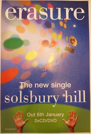 Erasure Solsbury Hill Official Uk Record Company Poster