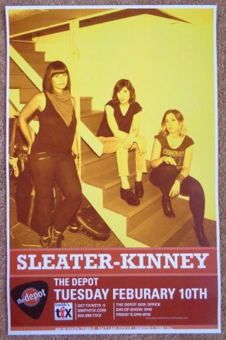 Sleater - Kinney 2015 Gig Poster Salt Lake City Utah Concert