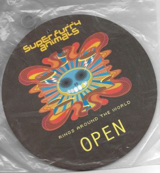 Furry Animals Rings Around The World Rare 7 " Store Open/closed Sign