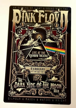 Pink Floyd - Live At The Rainbow Theatre 1972 12x8 Metal Sign