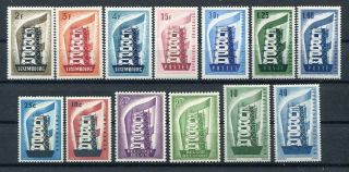 D109724 Europa Cept 1956 Rebuilding Europe Mnh Complete Year With Luxembourg