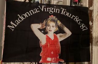 Madonna Flag.  Virgin Tour.  Borderline