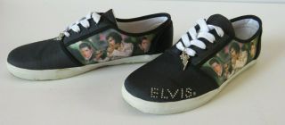 Shoe Bradford Exchange Elvis Presley Womens 9 Photograph Charm Photo Black