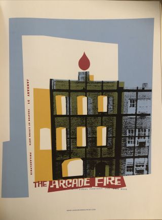 Arcade Fire By Largemammal Print,  2005,  Gig Poster Indi Rock Art 14x10 " 127