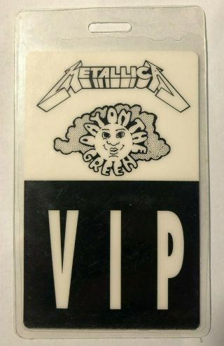 Metallica Day On The Green 1991 Laminated Vip Backstage Pass - Mtv