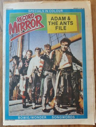 Record Mirror Newspaper January 17th 1981 Adam And The Ants Cover The Specials P